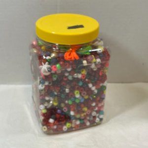 Assorted Mixed Colored Beads, Threads, Cords Craft Jewelry Making 3LB